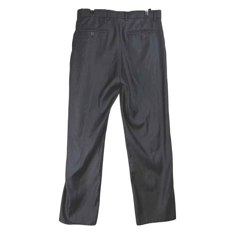 Vittorino Mens Charcoal Gray‎ Flat Front Dress Pants Slacks 32x32